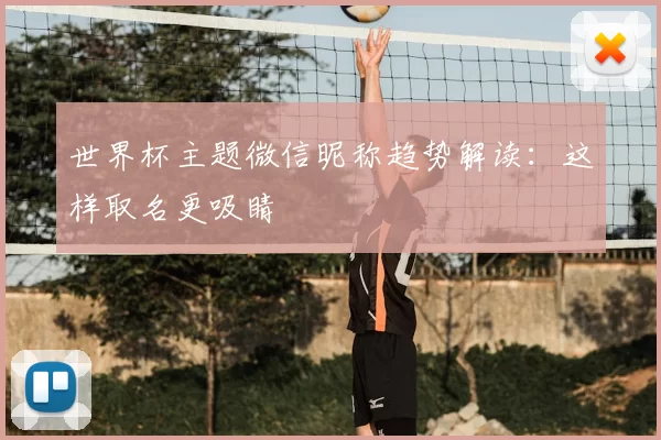 世界杯主题微信昵称趋势解读:这样取名更吸睛